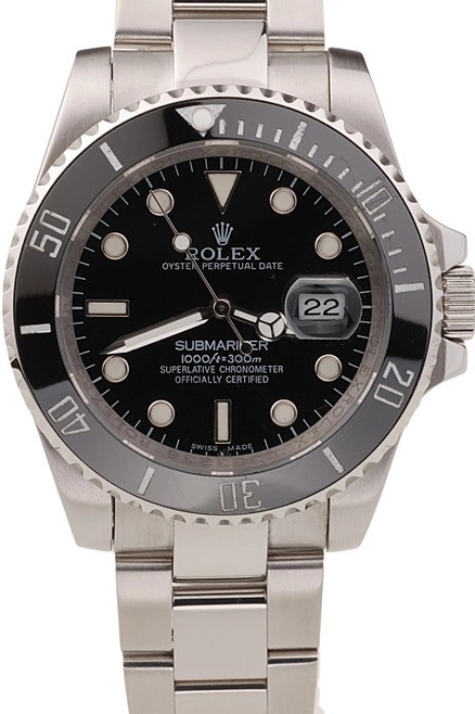 Good copy rolex watches Dial 98235 Rolex Ceramic Bezel Black Submariner Black 0628